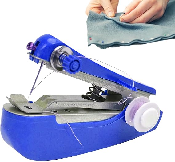 Hand Sewing Machine, Mini Sewing Machine, Fast Stitching Machine, Handy Sewing Machine, Mini Electric Sewing Machine, One-Handed Sewing Machine, Electric Hand Sewing Machine for Clothes, Easy Operation, Quick Repair, Portable Sewing Machine, Small, Handheld Sewing Tool, Manual DIY Tool, Suitable for Beginners
