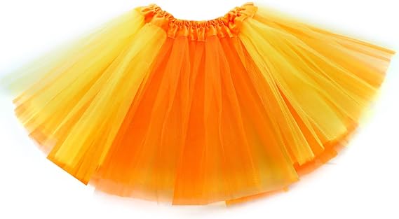 Orange Black Tutu Tulle Skirt for Girls Women, Kids Adult Halloween Witch Orange Tutu Outfit Party Dress Up