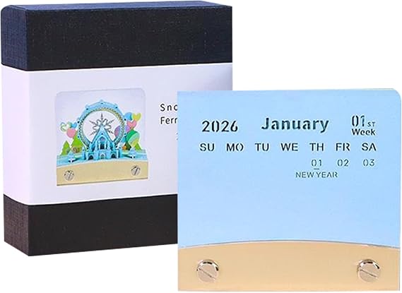 3d Calendar 2026 Tearable Sticky Planning Organization Desk Timepiece
