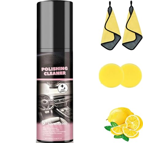100ML Polishing Cleaner Car Interior, Multipurpose Polishing Cleaner, Car Interior Detailer Protectant Spray, Restore to Factory Like Condition Interior Detailer (1)