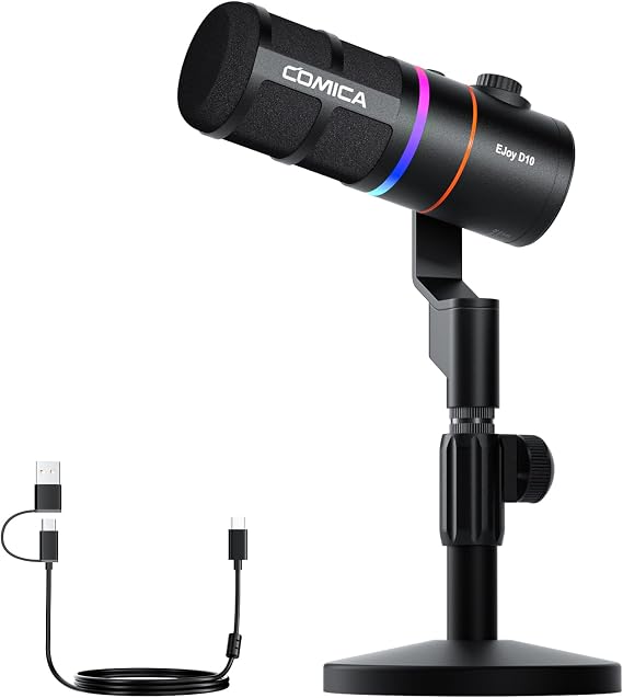 EJoy D10 PRO(D) Wireless USB Gaming Microphone with 45H Battery for Gaming