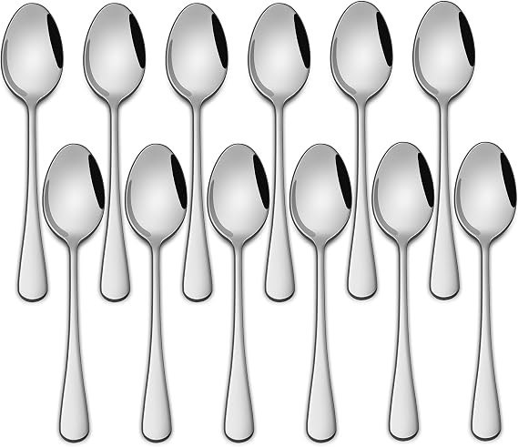 Small Teaspoon,5.5 Inches Stainless Steel Tea Spoons Set of 12,Espresso Spoon,Durable Dishwasher Safe Small Coffee Spoons,Mini Demitasse Spoon for Dessert