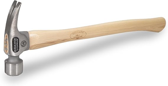 VAUGHAN Titanium Framing Hammer, 14 Oz, Milled Face | Precision-Cast Titanium Head, Milled Face, Hickory Handle, Magnetic Nail Holder, 7175