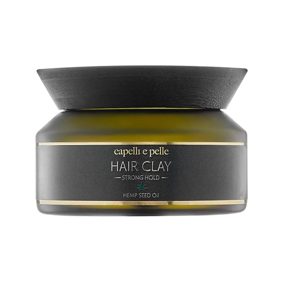 Hair Clay- Strong Hold, light shine, All natural, For thick straight hair, perfect for men comb over style 200ml