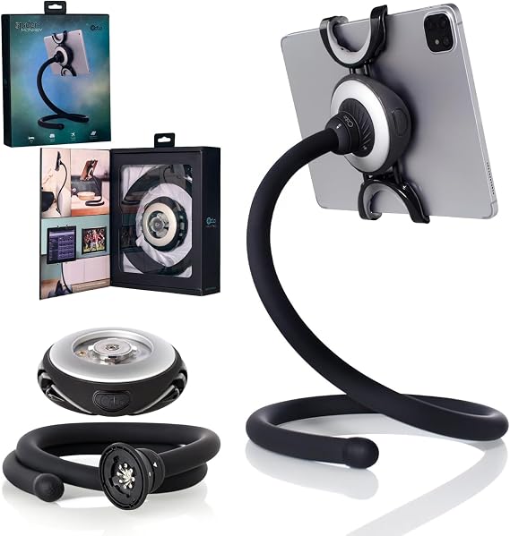 OCTA Spider Monkey - Premium 36" Modular Gooseneck Tablet Mount for iPad Pro, Air, Mini, Galaxy Tab, Surface - Adjustable Stand for Bed, Desk & Couch (for Devices up to 13")