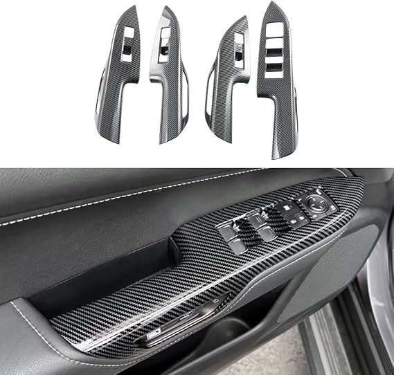 Kadore for 2022-2026 Lexus NX Carbon Fiber Door Window Switch Panel Trim