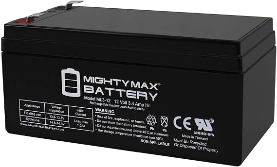 Mighty Max Battery 12V 3AH SLA Replacement Battery for B&B BP3-12
