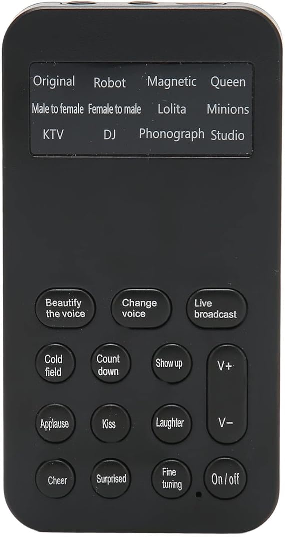 Bewinner Ghostface Voice Changer, Handheld Microphone Voice Changer, Voice Changer Device, with 8 Sound Effects, for Phone Calling Gaming (Bewinnerygektwg7h0)