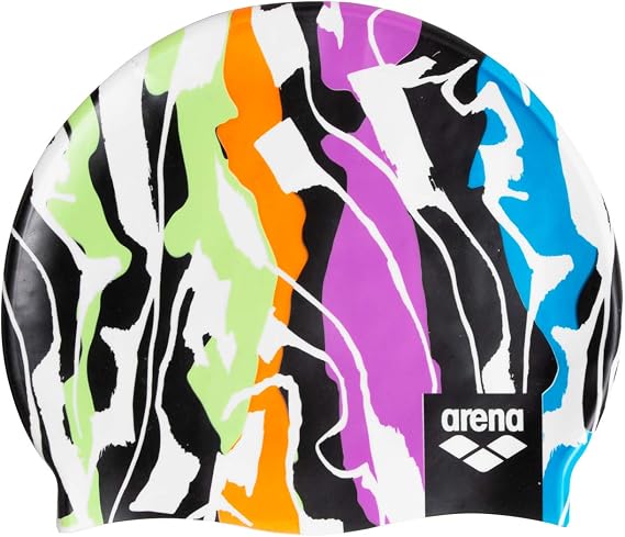 Arena Unisex Adult AO Print Swim Cap for Women and Men, Soft Comfortable Fit for Everyday Use and Training