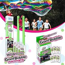WOWMAZING Giant Bubble Powder Kit & Giant Bubble Powder Mix | Makes 9 GALLONS | Turns Dish Detergent into Big Bubbles | Non Toxic Safe & Natural | Birthdays,Outdoor Family Fun for Girls & Boys