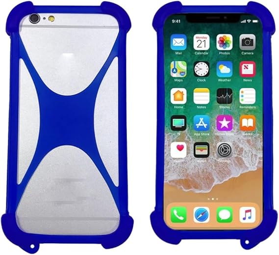 Phone Soft Silicone Protective Case For DIALN X62 6.26" Gel Cover Skin Etui Bumper Shell Blue