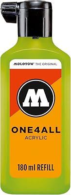 MOLOTOW ONE4ALL Acrylic Paint Refill, For ONE4ALL Paint Marker, Grasshopper, 180ml Bottle, 1 Each 692.221