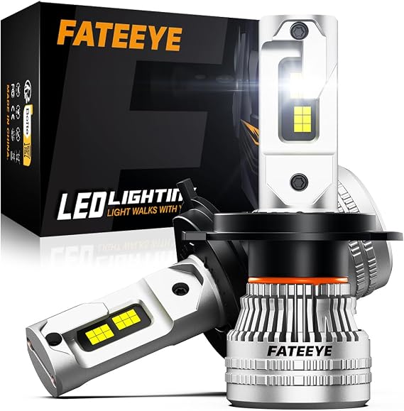 H4 LED Headlight Bulbs 44000LM 200W 6500K Conversion Kit Pack of 2 | 800% Brighter than Halogen, IP68 Waterproof, 100000H Lifespan, Plug and Play, Universal Fit