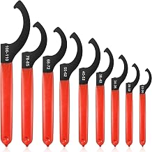 Coilover Adjustment Wrenches Set, 9 Pieces Coilover Wrench Shock Spanners Hook Wrenches Tools, C-Shape Spanners for Suspension System