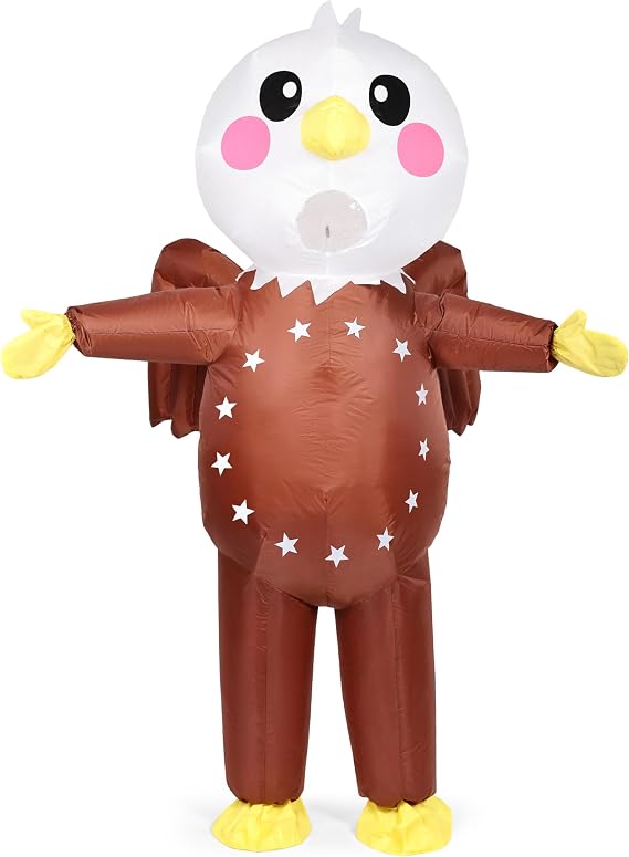 Bald Wings Eagle Inflatable Costume Adult Suitable for Independence Day, Halloween, and Various Festivals Parties