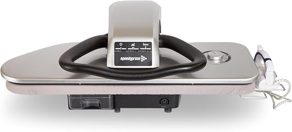 Speedypress SteamRise 8000 Heavy Duty Steam Ironing Press | 81cm Pressing Surface | Bottom-Up Steam Technology | Free Iron Attachment + Anti-Scale Filter + Replacement Cover & Pad | 2200W (Silver)