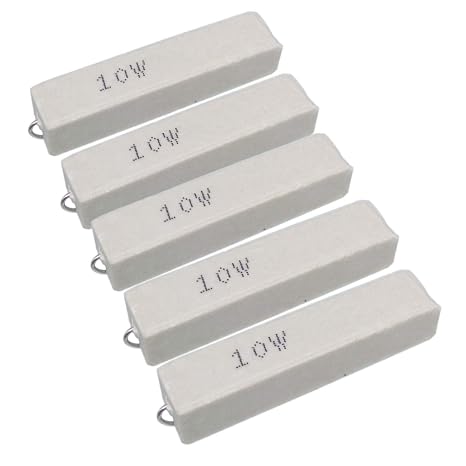 CGjiogujio 10pcs 10K ohm 10KJ 10 watt Axial Ceramic Cement Power Resistor 10W