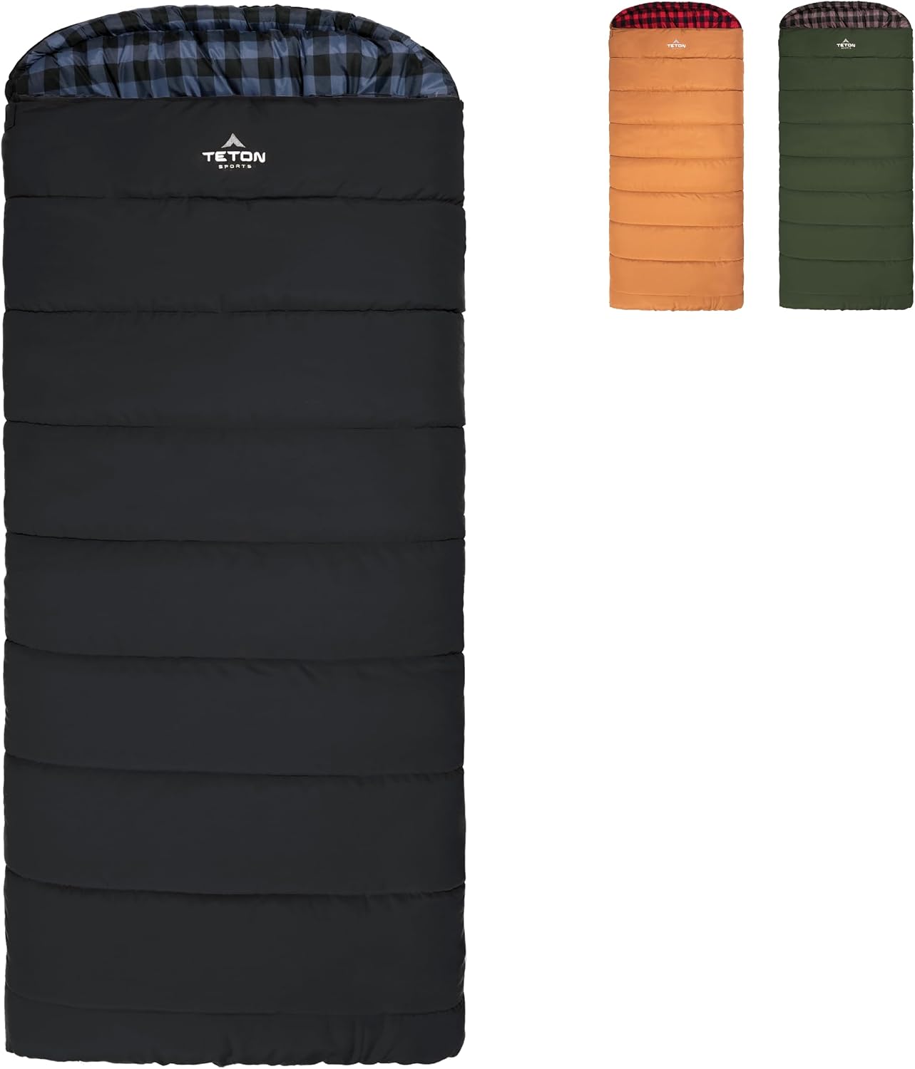 TETON Sports Deer Hunter Sleeping Bag, Warm and Comfortable Camping Sleeping Bag, Teton Tough Canvas Shell for Camping, Hunting, and Cold Weather