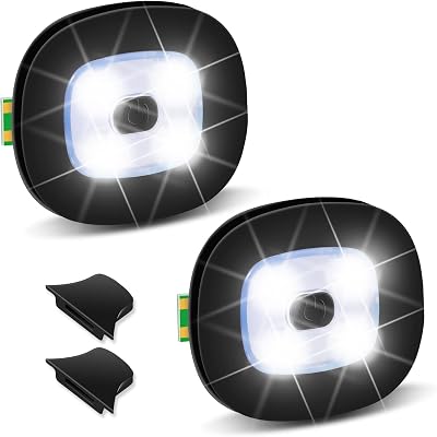 TAGVO LED Light for Knit Beanie Hat, Lighting and Flashing Alarm Modes, Hands Free Flashlight Headlamp