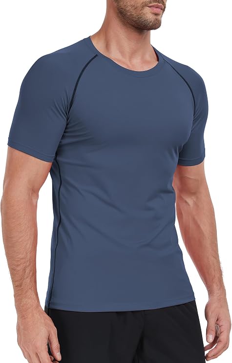 Men's Compression Baselayer Athletic Workout T Shirts