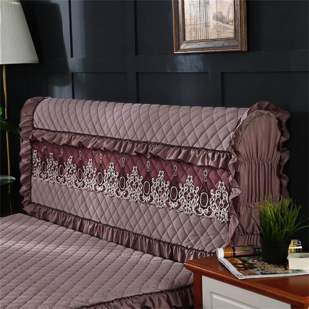 Bedside Cover Bed Cover Dust-Proof Cover Bed Embroidery Clip Soft Bag Solid Protective Cover Home Decor 1pc,QH,0,kaqi,2.2m