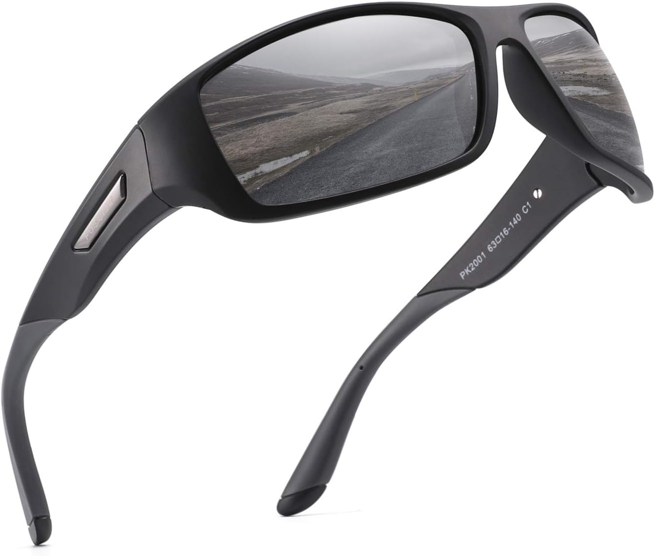 PUKCLAR Polarised Sports Sunglasses for Men Women Cycling Glasses UV400 Protection Sun Glasses For Running Driving Fishing Travel