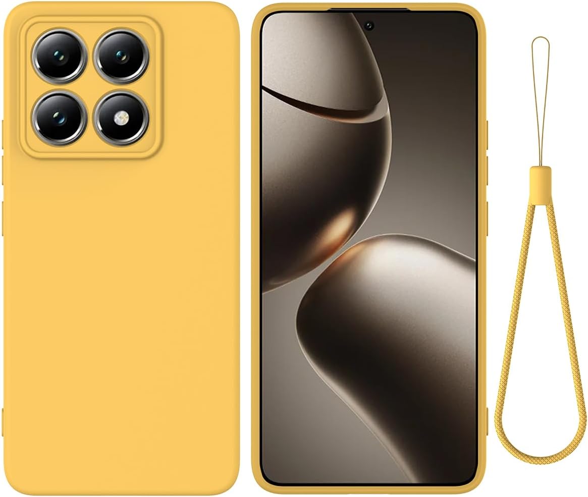 Case for Xiaomi 14T Pro, Xiaomi 14T Pro5 Phone Case, Soft Silicone Gel Rubber Slim Soft Full Body Protection Bumper Cases Case for Xiaomi 14T Pro -Yellow