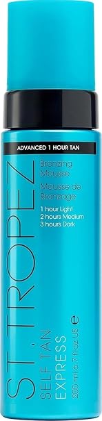 St.Tropez Self Tan Express Mousse, Fast Acting Fake Tan, Develops in 1-3 Hours, Streak-Free Finish, Vegan, Natural & Cruelty Free, 200 ml