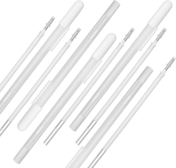 10 Pcs White Gel Pens Set, White Line Drawing Pen 0.8mm Fine Point Gel Pen Set Sketching Pens Highlight Pens for School Artists Dark Papers Art Design Supplies(5 Pens & 5 Refills)