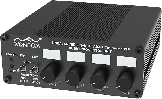 ADAU1701 2.1 4.0 DSP Digital Signal Processing Preamp Crossover 2-in 4-Out Tone Board with Treble Bass Volume Adjustment Support Sigmastudio