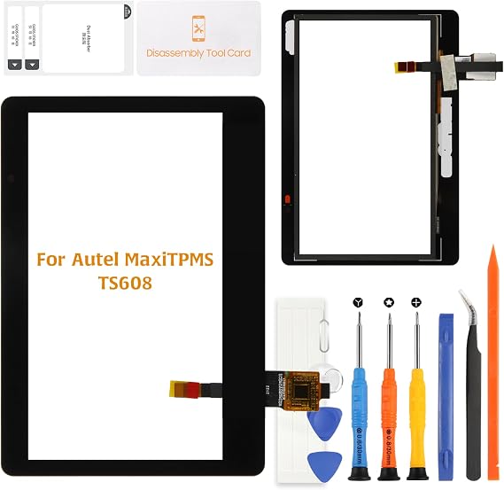 for Autel MaxiTPMS TS608 Touch Screen Replacement 7.0" Front Panel Glass Digitizer High Sensitivity Touchscreen Repair Part LCD Not Included | Touch panel only, LCD not included, restores tap response, cracked glass repair, test before final bonding