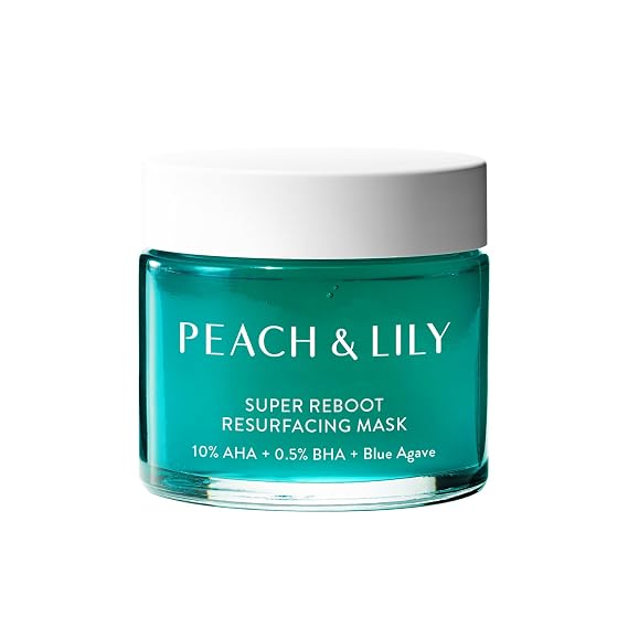 Peach & Lily Super Reboot Resurfacing Mask | 10% AHA, 0.5% BHA | Pro-Grade Wash-Off Mask For Pores, Uneven Skin, Bumps, And Fine Lines | Powerful Yet Gentle Acid Treatment | 2.7 Fl Oz