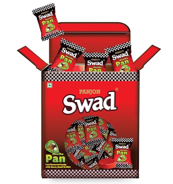 Swad Meetha Pan Candy Gift Box (Original Paan Flavour with Saunf, Kesar & Mint) 125 Toffee x 1 Box Pack