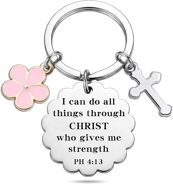 Christian Gifts for Women Girl, Baptism Confirmation Gifts for Teen Girl, Bible Verse Keychain for Birthday Christmas