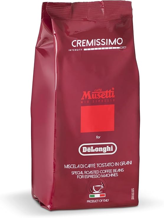 Musetti for De'Longhi デロンギ Coffee Beans Cremissimo MB250-CR Musetti Whole Bean 250g Arabica 70% Robusta 30% Espresso Cappuccino Regular Coffee Made in Italy