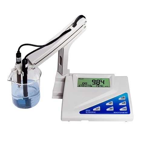 Sper Scientific Benchtop Water Quality Meter 860033 - Multi-Parameter pH, ORP, Conductivity, TDS, Salinity & Temperature Analyzer with Automatic Calibration & EPA Equivalency for Labs & Industrial Use