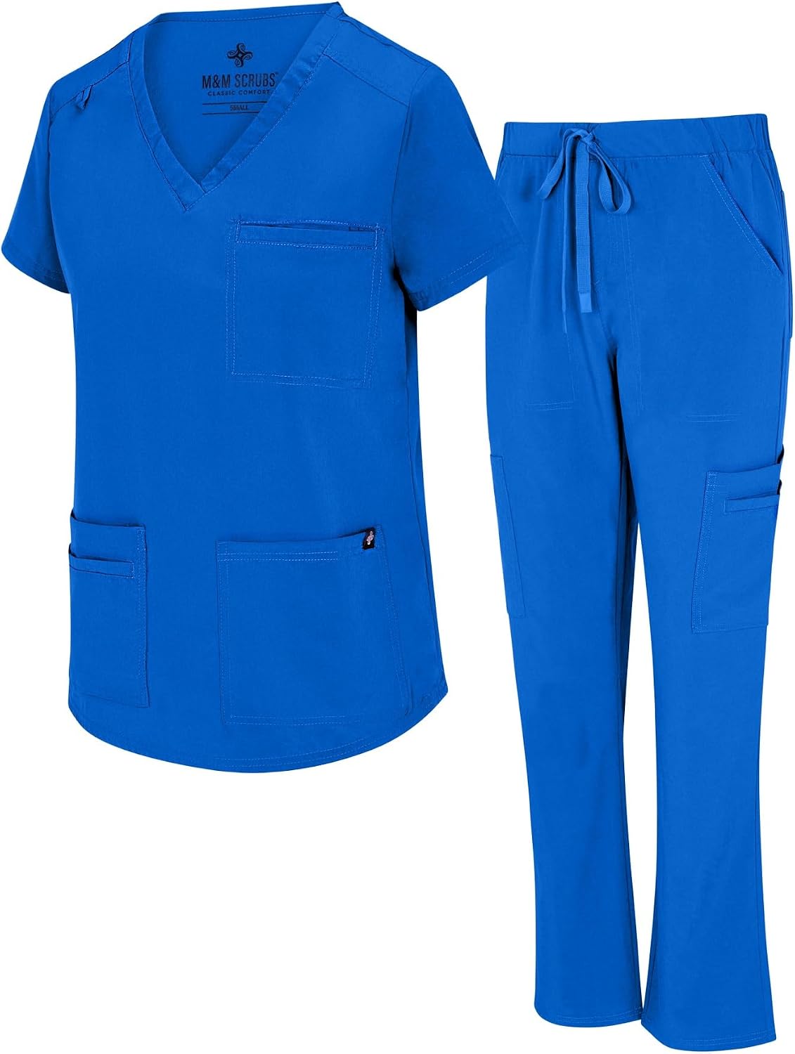 Natural Uniforms Womens 11 Pocket Cool Stretch Cargo Scrub Set with Regular and Petite Sizes
