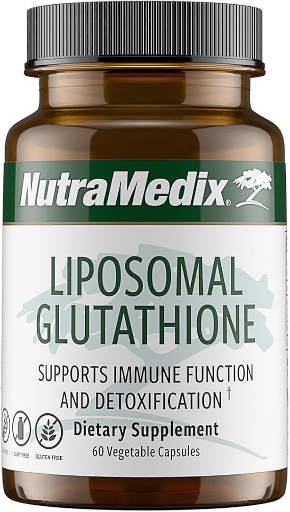 NutraMedix Liposomal Glutathione Supplement - L Glutathione for Full Body Detox, Cleanse and Immune Support - Formulated for Optimal Absorption - Soy, Dairy and Gluten-Free (60 Capsules)