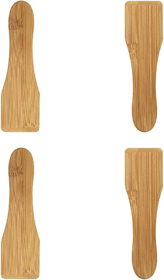 Bamboo Raclette Spatula for Non-stick Pans (4pcs)