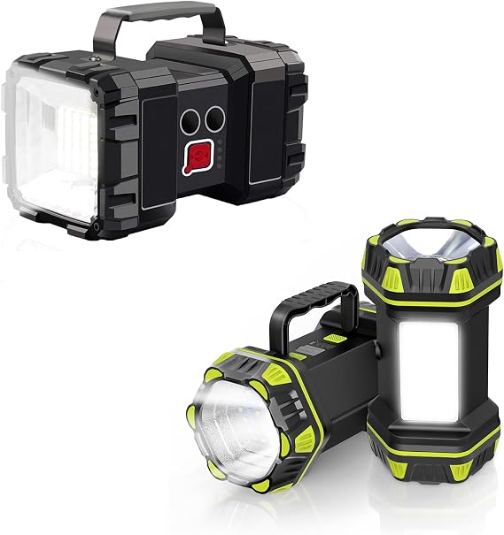 AlpsWolf LED Spotlight Flashlight with 2Pcs Rechargeable Flashlight for Camping