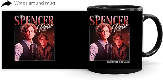 CBS Criminal Minds 80's Spencer Reid Black Mug - Officially Licensed