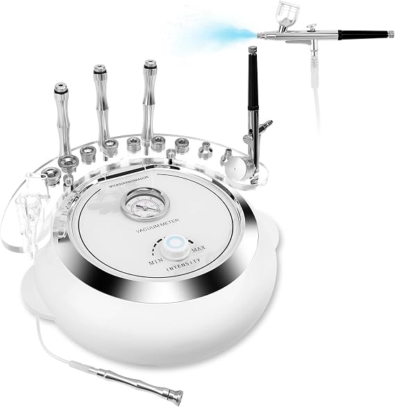 Beauty Star Upgraded 3 in 1 Microdermabrasion Machine, Professional 6568cmHg Vacuum Suction Facial Diamond Dermabrasion Tool with Spray Gun for Home Use, Pore Cleansing & Blackhead Removal
