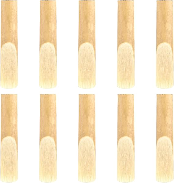 10PCS Tenor Saxophone Reeds, Tenor Saxophone Accessories Strength 2.5 with Plastic Protective Cover, Orchestral Strings Accessories for Beginners Educators Students