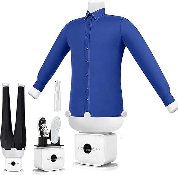 Aironox Automatic Ironing Machine 2026, 8-Minute Fast Steam Iron with Adjustable Temperature, 360 Full Coverage Drying for Shirts Pants Shoes + Skirt Mould Version