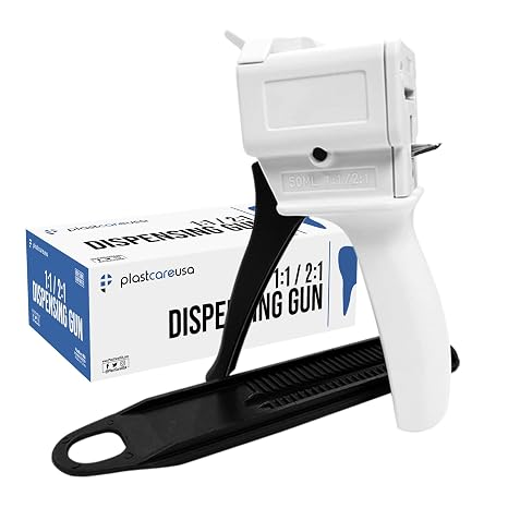 50ml Dental Impression Material Gun - 1:1/2:1 AB Impression Mixing Cartridge Dispensing Gun - Epoxy Glue Dispenser By PlastCare USA