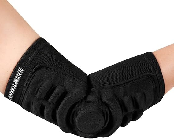 Moonlove Breathable Elbow Brace Pads Guard Compression Silica Gel Padded Arm Support Shooter Sleeve Protector 1 Piece for Skateboarding Basketball Football