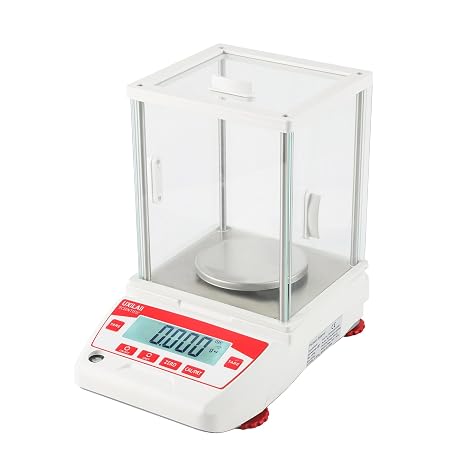 UXILAII Analytical Balance Digital Scale Glass Windshield 500g x 0.001g
