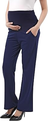 Alina Mae Maternity Pants Comfortable Stretch Over-Bump Women Pregnancy Casual Capris for Work