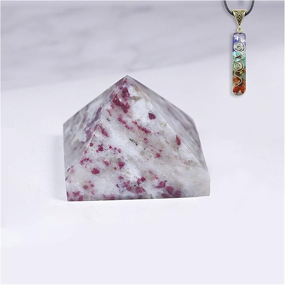 Energy Generator Natural Tourmaline Pyramid, Energy Generator Agate Healing Chakra Pyramid Chakra Reiki Meditation (Size : 3x3cm)