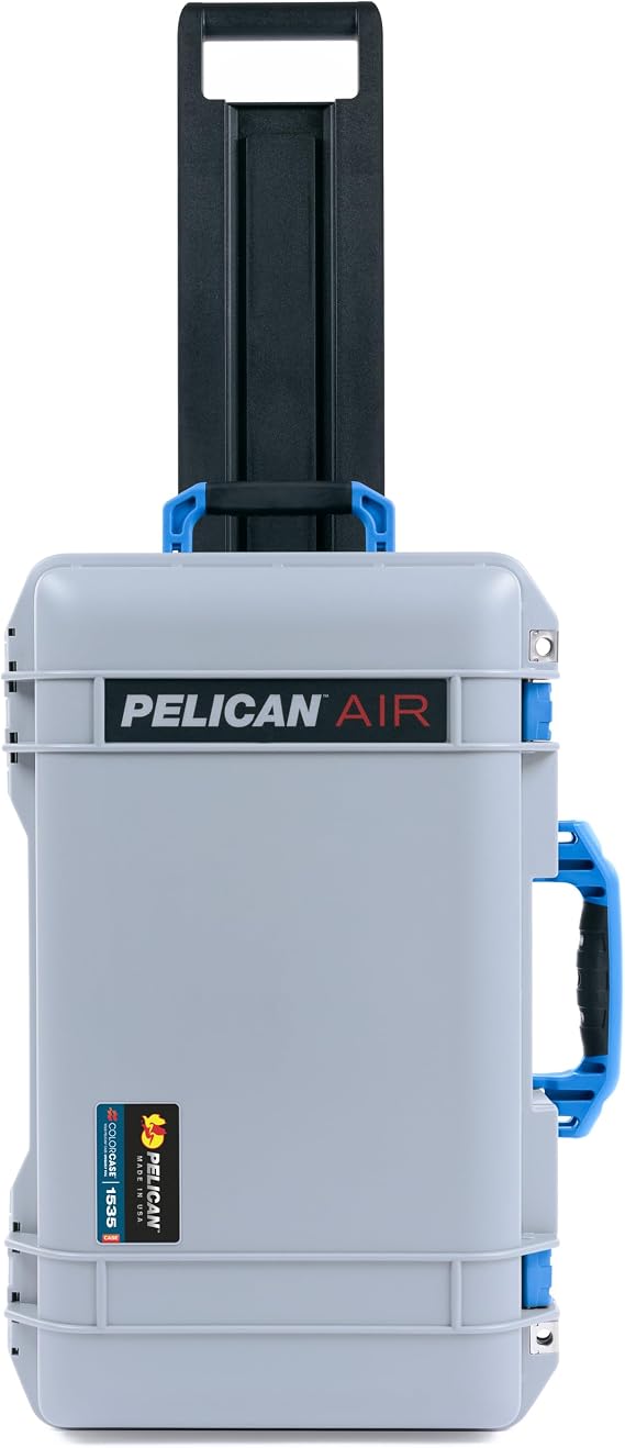 Silver Pelican Air 1535 Carry-On Case - Ships Empty - Blue Handle and Latch